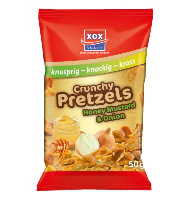 Crunchy Pretzels Honey Mustard & Onion 12x50g