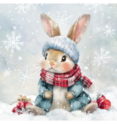 Weihnachtlicher Motivserviette 25x25cm Bugsy