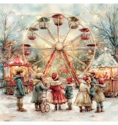 Weihnachtlicher Motivserviette 33x33cm Park