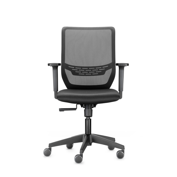 Trend VCM Bürodrehstuhl to-sync one, schwarz / schwarz, mit Armlehnen, bis 125kg, ohne Kopfstütze 4260749143352 Trend VCM