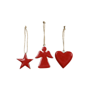 Weihnachtlicher  Behang rot sortiert