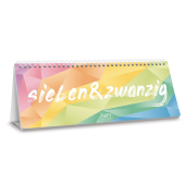 Schreibtischquerkalender 11341-5, Rainbow, 1 Woche / 1 Seite, 29,7x11,6cm (quer), 2027
