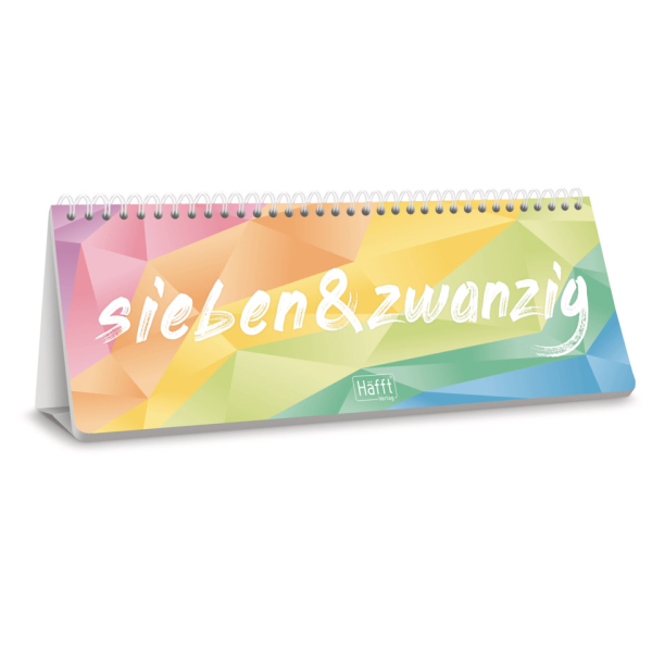 Häfft Schreibtischquerkalender 11341-5, Rainbow, 1 Woche / 1 Seite, 29,7x11,6cm (quer), 2027 4029357113429 Häfft