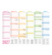 Plakatkalender 11357-0, Rainbow, 6 Monate / 1 Seite, 21x15cm (A5 quer), 2027