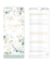 Wandkalender 11370-8, florales Design, 1 Monat / 1 Seite, 3 Spalten, 13x32cm, 2027