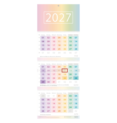 3-Monatskalender 2027