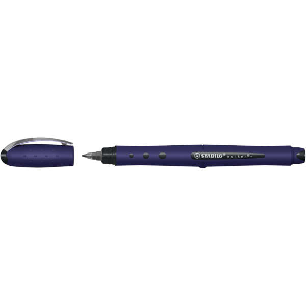 STABILO worker®+ medium NatureCOLORS Wildflower Tintenroller preußischblau 0,5 mm, Schreibfarbe: blau, 1 St.
