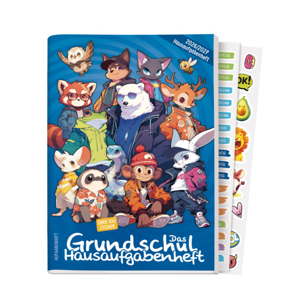 12 Stück Häfft Hausaufgabenheft 11088-5 Lernfreunde, - / Hausaufgaben Lineatur / Wochentage, A5, 70g, farbig, 56 Blatt / 112 Seiten 40293571108