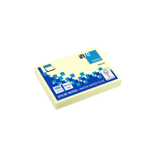 UPM RAFLATAC GMBH Haftnotizen 5656-01, 50x75mm, gelb, rechteckig 4011169510305 UPM RAFLATAC GMBH 12 Stück