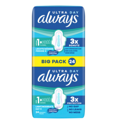 Damenbinden Normal mit Fl&uuml;gen 24 ST