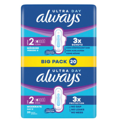 Damenbinden Long mit Fl&uuml;geln 20 ST