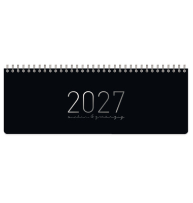Tischkalender 11347-3, Black Edition, 1 Woche / 1 Seite, 29,7x11,6cm (BxH) (quer), 2027