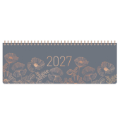 Tischkalender 11349-9, Poppy, 1 Woche / 1 Seite, 29,7x11,6cm (BxH) (quer), 2027