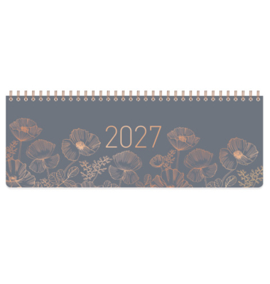 Tischkalender 11349-9, Poppy, 1 Woche / 1 Seite, 29,7x11,6cm (BxH) (quer), 2027
