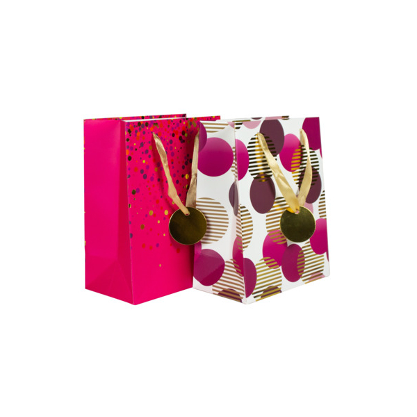 12 Stück Donau Geschenktasche 58660, Punkte/Kreise, 180mm x 230mm 9004546586609 Donau
