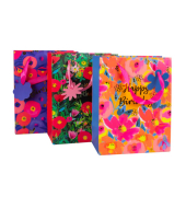 Geschenktasche 58673, Geburtstag Blumen, 180mm x 230mm