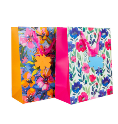 Geschenktasche 58674, Blumen, 260mm x 320mm