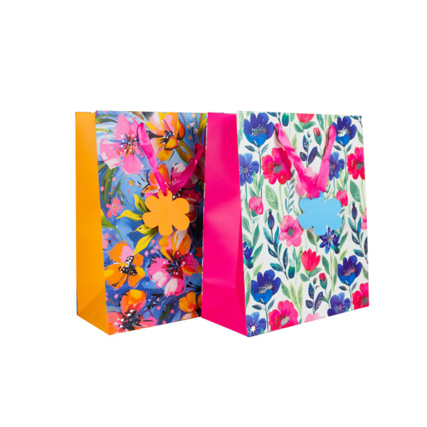 12 Stück Donau Geschenktasche 58674, Blumen, 260mm x 320mm 9004546586746 Donau