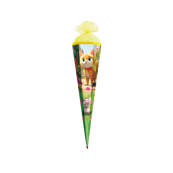 Roth Schultüte 678925, Miez und Maus, 85cm, 6-eckig 4028279697048 Roth
