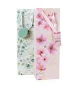 Geschenktasche 58678, Blumen/Eukalyptus, 120mm x 360mm