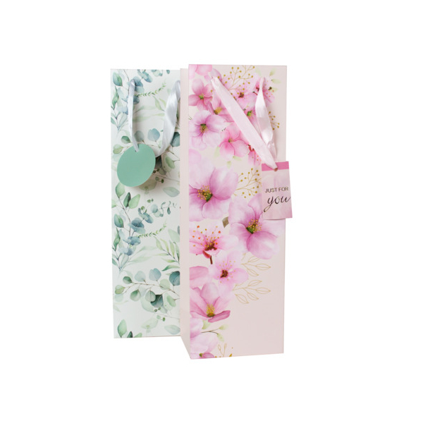 12 Stück Donau Geschenktasche 58678, Blumen/Eukalyptus, 120mm x 360mm 9004546586784 Donau