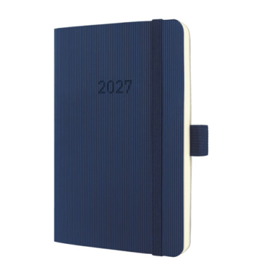 Buchkalender 2027 A6 dunkelblau