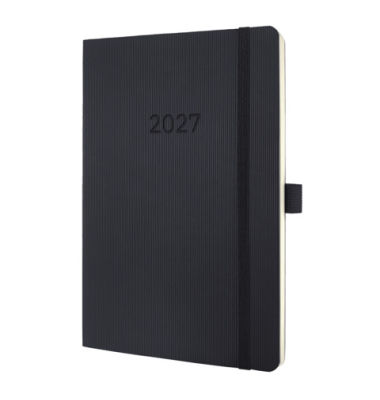 Buchkalender C2722, schwarz, 1 Woche / 2 Seiten