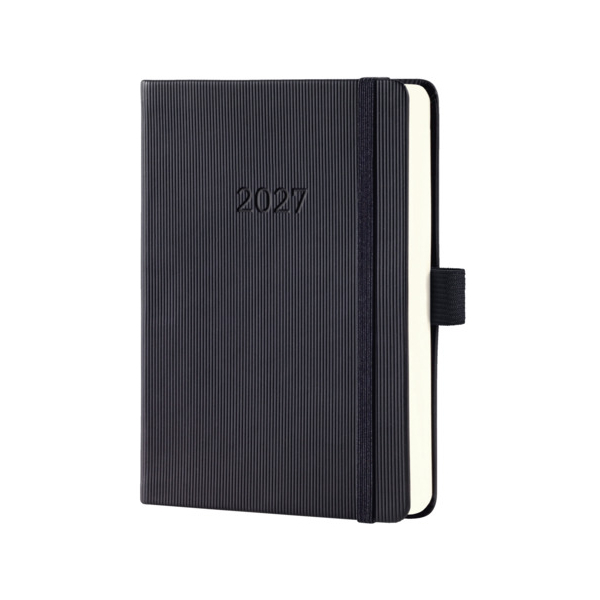 3 Stück Sigel Buchkalender C2711, Conceptum, schwarz, 1 Tag / 1 Seite, 10,8x15,1cm (ca. A6), 2027 4004360765711 Sigel