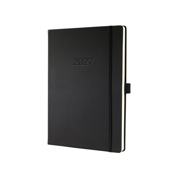 Sigel Buchkalender C2718, Conceptum, schwarz, 1 Woche / 2 Seiten, 22,5x31,5cm (ca. A4+), 2027 4004360766107 Sigel