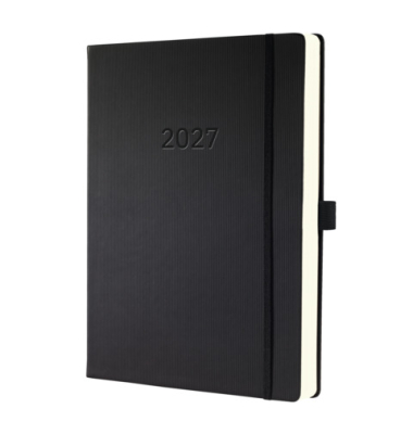 Buchkalender C2704, Conceptum, schwarz, 1 Tag / 1 Seite, 22,5x31,5cm (ca. A4+), 2027