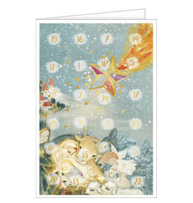 Adventskalenderkarte heilig