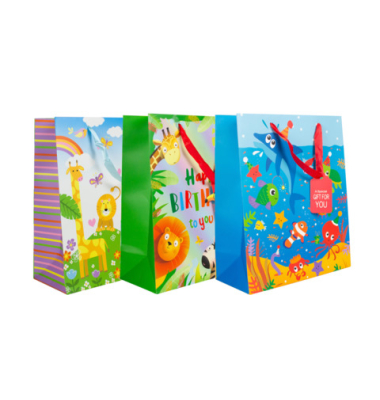 Geschenktasche 58658, Kind Tiere, 260mm x 320mm