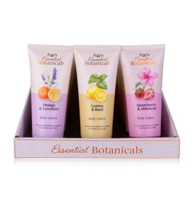Bodylotion Essential Botanicals sortiert