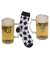 Geschenkset Fu&szlig;ball Glas u. Socken