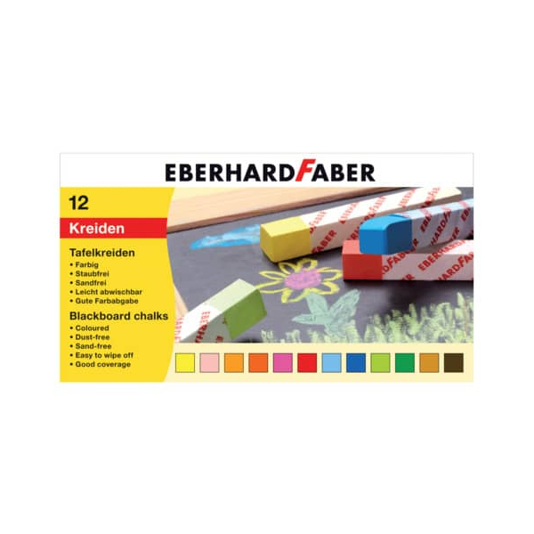 Eberhard Faber Tafelkreide, 526000, farbig sortiert 4087205260008 Eberhard Faber