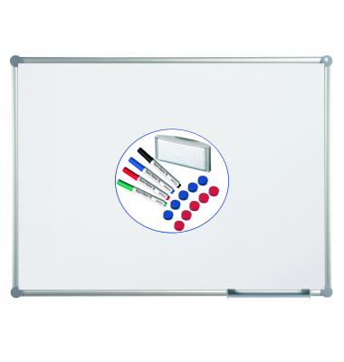 Whiteboard MAULpro, 6309284.SSI, 90x60cm (BxH), kunststoffbeschichtet, Aluminium/Kunststoff