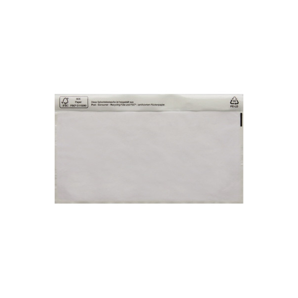 Docufix Lieferscheintaschen 2FVDO402020 Din Lang ohne Aufdruck selbstklebend  4033657005681 Docufix 250 Stück