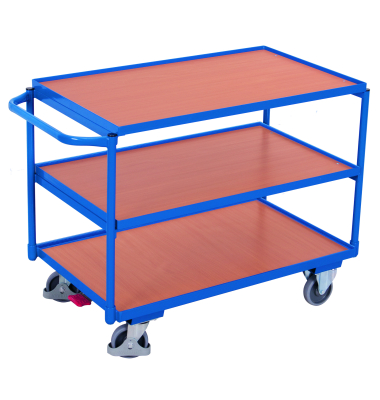 Tischwagen 3Fl&auml;chen 1025x525x850mm&nbsp;bl