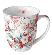 Weihnachtlicher  Kaffeebecher 0,4l Winterbeeren
