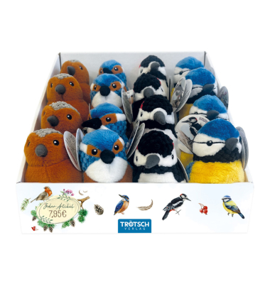 Pl&uuml;schfigur Vogelwelt 4 Sorten
