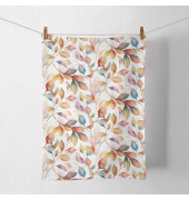 Geschirrtuch 50x70cm bunte Bl&auml;tter