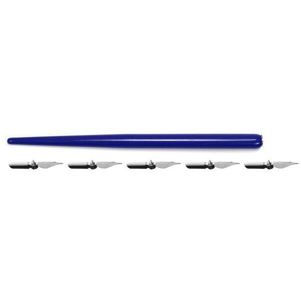 Alpedia Federhalter blau sortiert inkl. 5 Feder 8712127001649 Alpedia