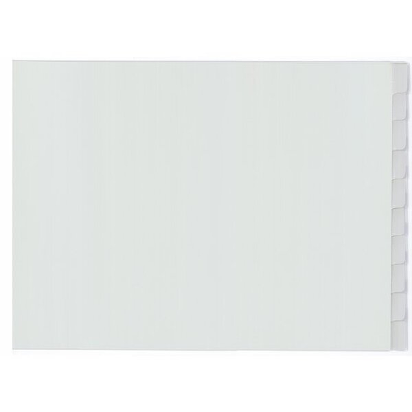 KANGARO Register DIN A3 quer Grau Transparent 10-teilig PP (Polypropylen) Rechteckig 4 Löcher G3D10FB