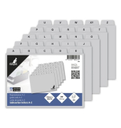 Leitkarten 148x100 PP grau A-Z 25tlg