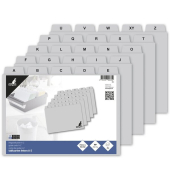 Leitkarten 210x150 PP grau A-Z 25tlg