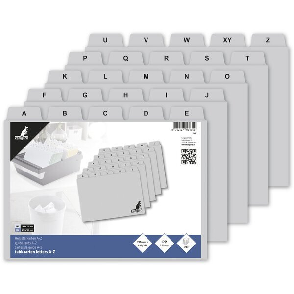Alpedia Leitkarten 210x150 PP grau A-Z 25tlg 8712127004350 Alpedia