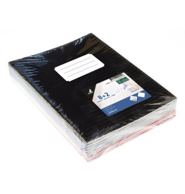 Schulheft K-58300 Schulheft-und Studirnheft-Serie, - / liniert, A5, 60g, schwarz / rot / blau, 40 Blatt / 80 Seiten
