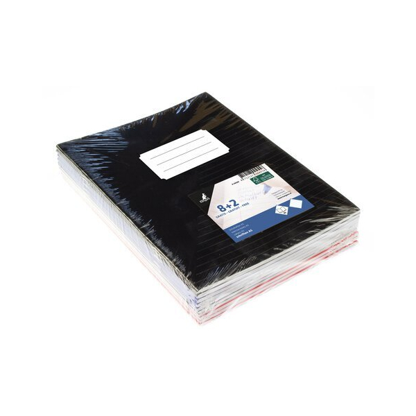 Kangaro Schulheft K-58300 Schulheft-und Studirnheft-Serie, - / liniert, A5, 60g, schwarz / rot / blau, 40 Blatt / 80 Seiten 871212700455 10 Stück