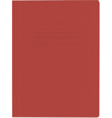 Jurismappe - 210405, A4 Folio rot Recyclingkarton 240g, mit 3 Einschlagklappen