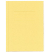 Jurismappe - 210407, A4 Folio gelb Recyclingkarton 240g, mit 3 Einschlagklappen